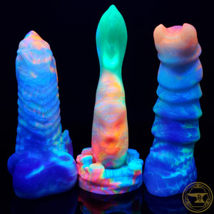Small Ankheg, Medium 00-50 Firmness, Twinkling Neon Rainbow, 2624, UV, GLOW