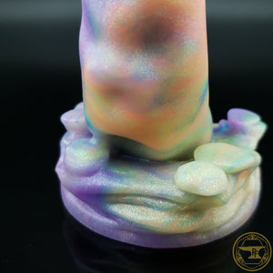Small Colossal Squid, Medium 00-50 Firmness, Twinkling Neon Rainbow, 2625, UV, GLOW