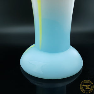 Large Fighter, Medium 00-50 Firmness, Yellow Drips over Soft Pink/Blue Fade, 2630, UV, GLOW