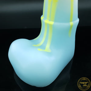 Medium Centaur, Medium 00-50 Firmness, Yellow Drips over Soft Pink/Blue Fade, 2633, UV, GLOW